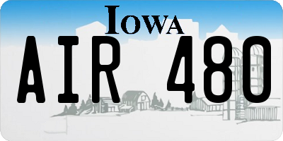 IA license plate AIR480