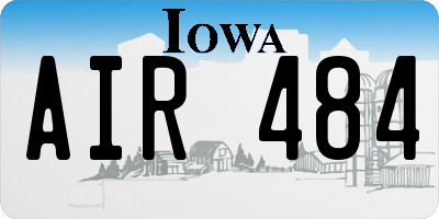 IA license plate AIR484