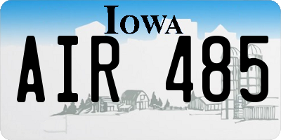IA license plate AIR485