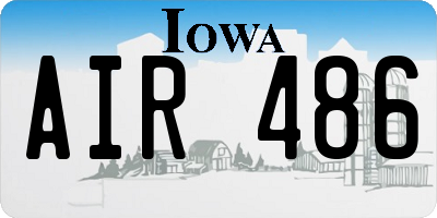 IA license plate AIR486