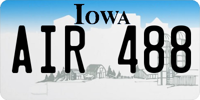 IA license plate AIR488