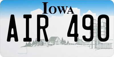 IA license plate AIR490