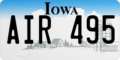 IA license plate AIR495