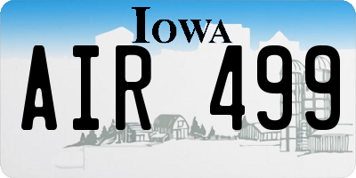 IA license plate AIR499