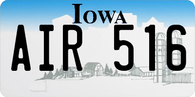 IA license plate AIR516