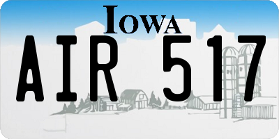 IA license plate AIR517