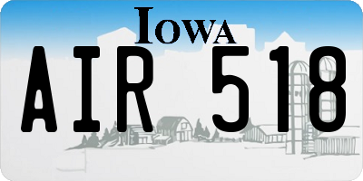 IA license plate AIR518