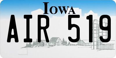 IA license plate AIR519