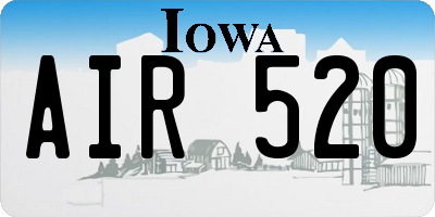 IA license plate AIR520