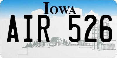IA license plate AIR526