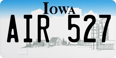 IA license plate AIR527