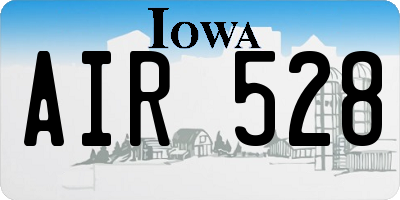 IA license plate AIR528