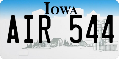 IA license plate AIR544