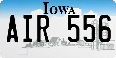 IA license plate AIR556