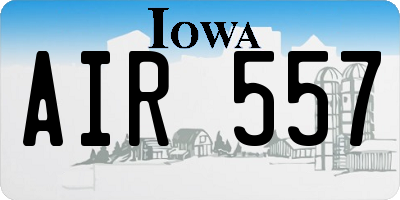 IA license plate AIR557
