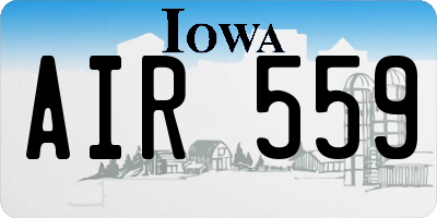 IA license plate AIR559