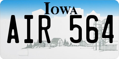 IA license plate AIR564