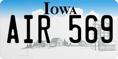 IA license plate AIR569