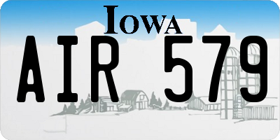 IA license plate AIR579