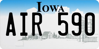 IA license plate AIR590