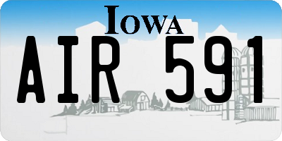 IA license plate AIR591