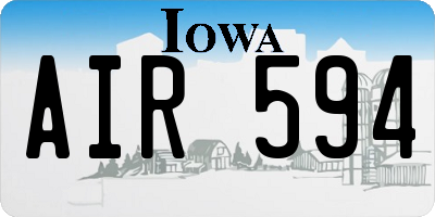 IA license plate AIR594