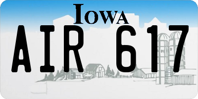 IA license plate AIR617