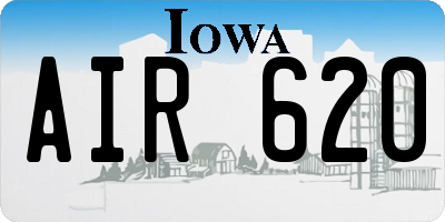 IA license plate AIR620