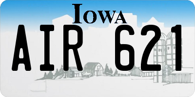 IA license plate AIR621