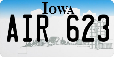 IA license plate AIR623