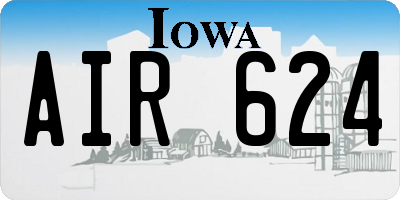 IA license plate AIR624