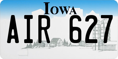 IA license plate AIR627