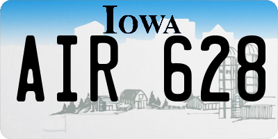 IA license plate AIR628