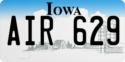 IA license plate AIR629