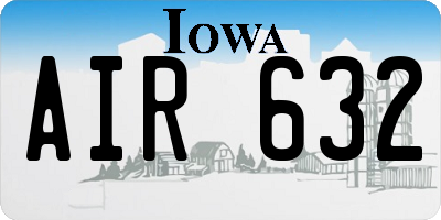 IA license plate AIR632