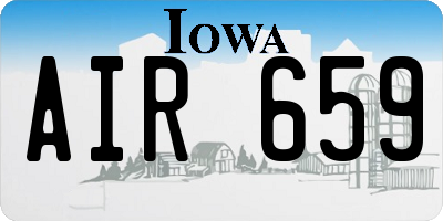 IA license plate AIR659