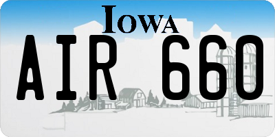 IA license plate AIR660