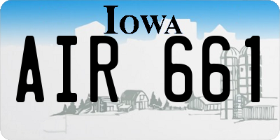 IA license plate AIR661