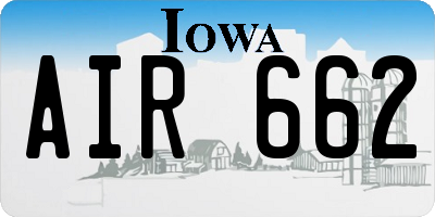 IA license plate AIR662