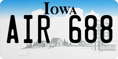 IA license plate AIR688