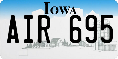 IA license plate AIR695