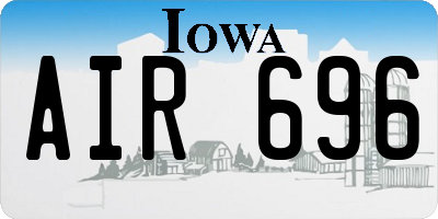 IA license plate AIR696