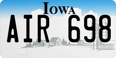 IA license plate AIR698