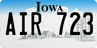 IA license plate AIR723