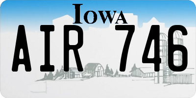 IA license plate AIR746