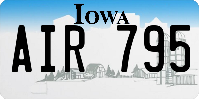 IA license plate AIR795