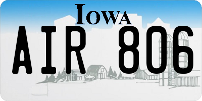 IA license plate AIR806