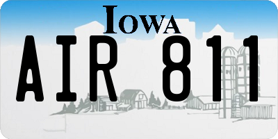 IA license plate AIR811