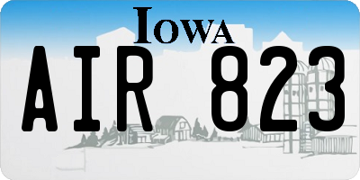 IA license plate AIR823