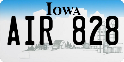 IA license plate AIR828
